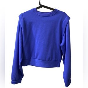 Calia by Carrie Sweatshirt Sweater Workout Athletic Top Blue Indigo Soft Sz S